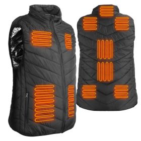 1Pc Heated Vest Electric USB Jacket Men Women Heating Coat Thermal Body Warmer Wear With 3 Temperature Levels (Option: 2XL)