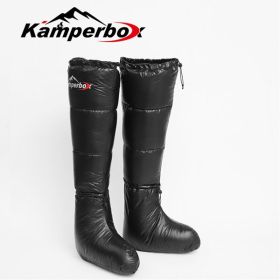 Camping Down Socks Kamperbox Sleeping Bag Down Boots - Prohibited Sales Platform - Temu (Option: Black)