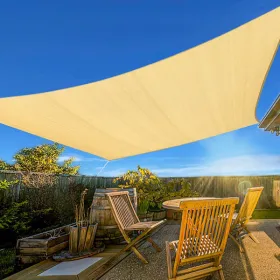 24'X24' Beige HDPE Sunshade Sail (Option: defaulttitle)